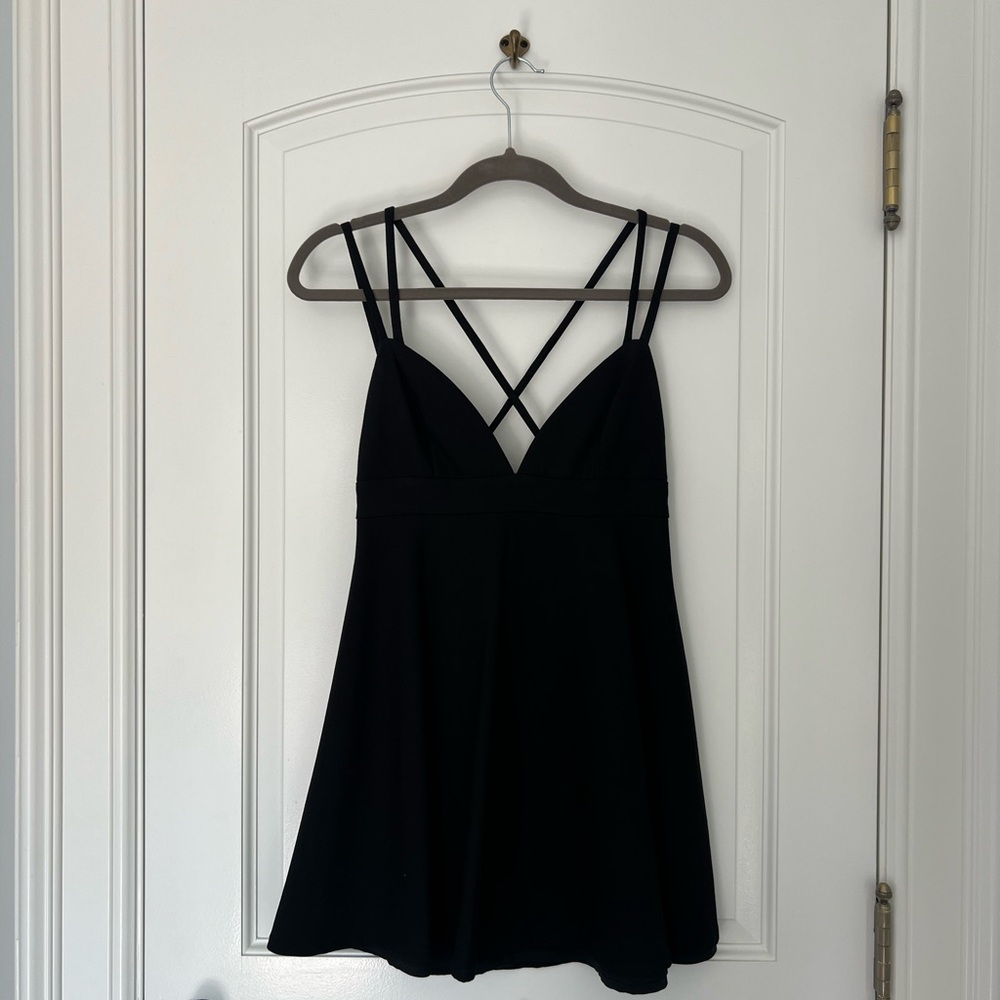Black Cross Back Dress